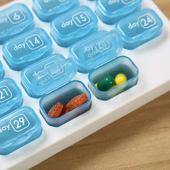 пластиковая коробочка для таблеток с 31 отделением независимое хранение цифровых таблеток прозрачная семейная упаковка коробка для хранения