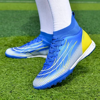 2023 Новая пара футбольных ботинок Противоскользящая одежда Мужская обувь для тренировок по травяному футболу Молодежная модная спортивная обувь Zapatillas