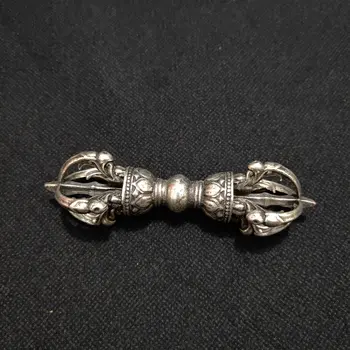 Тибетский серебряный артефакт, перкуссия ручной работы