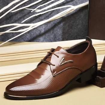 Итальянский Стилист Мужская официальная обувь из натуральной кожи с перфорацией типа 