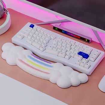Подставка для запястья клавиатуры Эргономичная мягкая подставка для запястья с памятью формы облака для игрового ноутбука, облегчающая боль для домашнего офиса