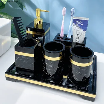 Диспенсер для мыла из смолы, 1 шт., Бутылочки для шампуня для ванной комнаты в скандинавском стиле, мыльница, контейнер для полоскания, аксессуары для ванной комнаты в путешествии