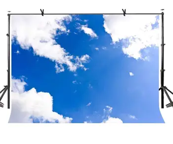 небесный Фон 7x5 футов Голубое Небо и Белые Облака Минималистичный Фон Для Фотосъемки и Реквизит Для Студийной Фотосъемки