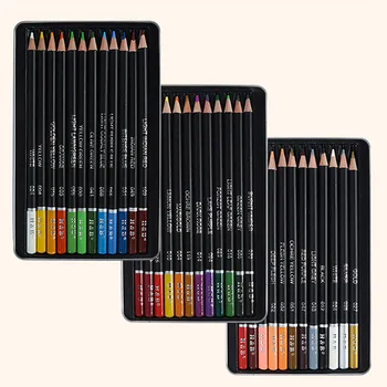 Цветной карандаш Набор цветных ручек водорастворимый цветной грифель Профессиональная художественная кисть Картографический цветной карандаш ручной росписи