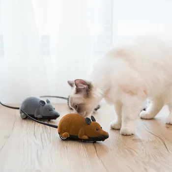 Забавная игрушка-кошка, мышь с дистанционным беспроводным управлением, имитирующая мышь, электрическая Забавная игрушка для домашних животных с дистанционным управлением, игрушки для домашних животных, игрушки для кошек