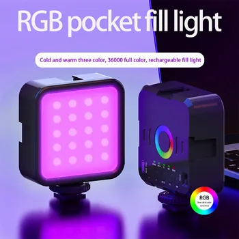 Mcoplus Mini RGB Color Photography Fill Light Video Light CRI 95 Встроенный Аккумулятор для Зеркальной камеры GoPro для видеоблога YouTube Tik tok