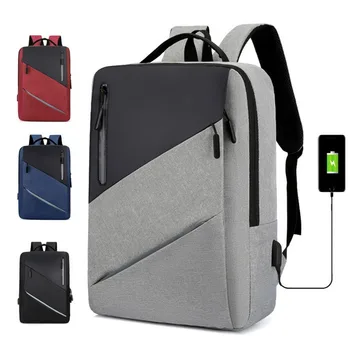 Новый мужской рюкзак, школьные рюкзаки Usb, 15,6-дюймовый Деловой рюкзак для ноутбука, сумка большой емкости для мужчин, водонепроницаемые сумки для рюкзаков