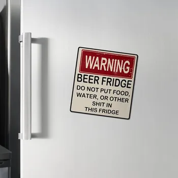 Предупреждение Пиво Холодильник Напитки Коктейль На магните Магнитные наклейки на холодильник Милый детский держатель Забавная игрушка для органайзера на холодильник