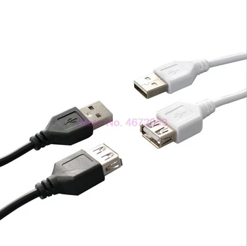 200 шт./лот USB-удлинитель сверхскоростной USB 2.0 кабель от мужчины к женщине длиной 1 м Синхронизация данных USB 2.0 Удлинитель шнура-удлинителя