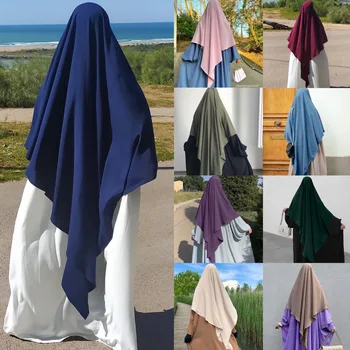 Мусульманская Мода Хиджабы Шапки Женщины Абая Арабский Головной Платок Молитвенная Шляпа Исламская Одежда Шифоновый Хиджаб Кафтан Дубай Тюрбан Головной Убор