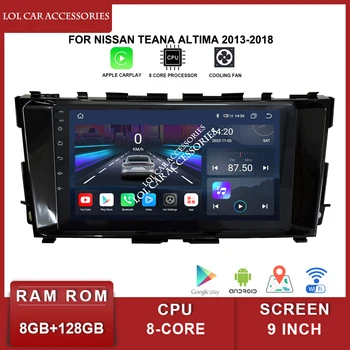 9 Дюймов Для Nissan Teana Altima 2013 + QLED Автомобильный Радиоприемник Стерео 8-Ядерный Android 12 GPS MP5 2Din Головное Устройство Навигации Мультимедийный Плеер