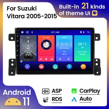 Автомагнитола 2DIN для Suzuki Grand Vitara 3 2005-2015 автомобильная интеллектуальная система GPS-навигации, мультимедийный плеер Carplay Android Auto