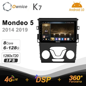 Ownice K7 для Ford Mondeo 5 2014 2019 Android 10,0 Автомобильный Мультимедийный Радио GPS Видеоплеер 4G + 64G Быстрая Зарядка Коаксиальный 4G LTE