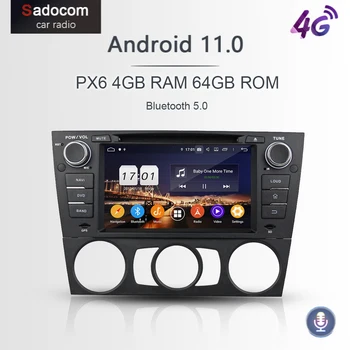 PX6 IPS 8 core 1 din Android 11,0 автомобильный радиоприемник 4 ГБ ОЗУ 64 ГБ ПЗУ для BMW E90 E91 E92 E93 Автомобильный DVD-плеер GPS Глонасс RDS Радио WIFI