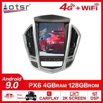 128 ГБ TeslaScreen Android 9,0 px6 Радио Для Cadillac SRX 2009-2012 Автомобильный Мультимедийный Стереоплеер Carplay GPS Навигация Головное устройство