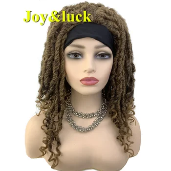 Повязка на голову Синтетические парики с Дредами для женщин Длиной 16 дюймов, черные Женщины, хорошее качество, Модная повязка для волос, парики Locs