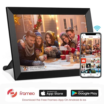 Frameo 10,1-дюймовая смарт-фоторамка с Wi-Fi, цифровая фоторамка с сенсорным экраном HD IPS 32 ГБ