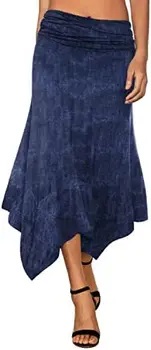 Популярная женская юбка средней длины с ниспадающим подолом из носового платка 2023 года в Европе и Америке