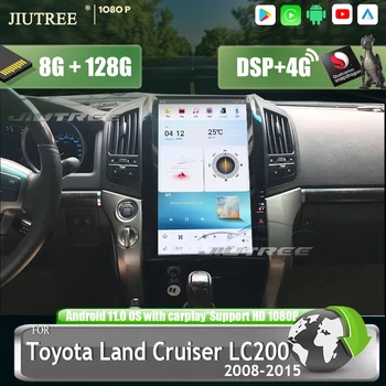 Автомагнитола Android 11 для Toyota Land Cruiser 200 LC200 2007-2015 Мультимедийный плеер GPS Навигация Головное устройство с сенсорным экраном