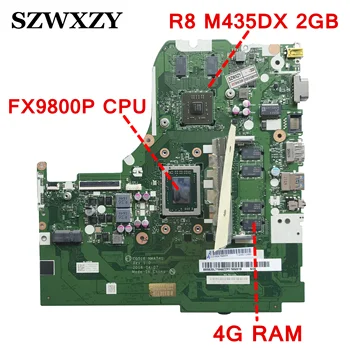 Отремонтированный 5B20L71649 Для Lenovo ideapad 310-15ABR Материнская плата ноутбука R8 M435DX 2 ГБ GPU FX9800P CPU 4 ГБ ОПЕРАТИВНОЙ памяти NMA741
