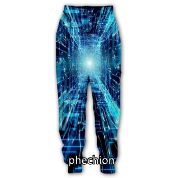 phechion Новые мужские/женские повседневные брюки с 3D-принтом Tech Swirl Digital Information, модная уличная одежда, мужские спортивные длинные брюки F223