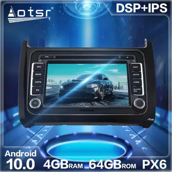 Aotsr Android 10.0 4 + 64G Автомобильный Радиоплеер GPS Навигация DSP Для Volkswagen Polo 2015-2017 Автомобильный Стерео Мультимедийный DVD-плеер