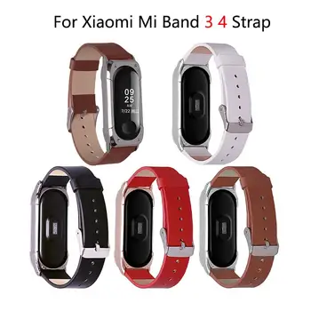 Кожаный браслет на запястье для Xiaomi Mi Band 4 Спортивный ремешок для часов ремешок на запястье Для xiaomi mi band 4 3 браслет Miband 3 Ремешок
