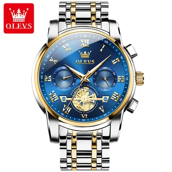 OLEVS Лидирующий бренд Мужские часы С Классическим Римским Циферблатом Роскошные Наручные часы для Мужчин Оригинальные Кварцевые Водонепроницаемые Мужские reloj hombre