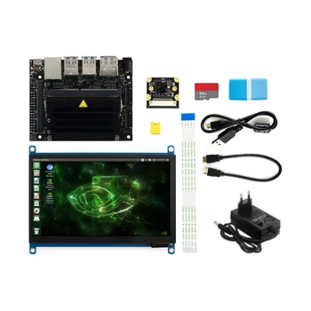Для Nano 4GB Kit B01 Плата искусственного интеллекта + 7-дюймовый сенсорный экран, камера IMX219, штепсельная вилка DIY EU