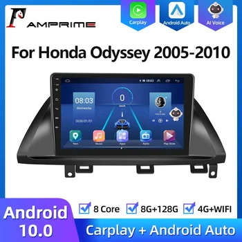 AMPrime Android 11 Carplay Автомагнитола Для Honda Odyssey 2005-2010 Мультимедийный Плеер GPS Навигация Авторадио Стерео 2din Без DVD