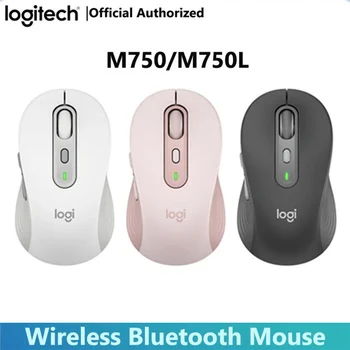 Оригинальная беспроводная Bluetooth-мышь Logitech Signature Plus M750 M750L, мыши с мягким звуком, Поддержка переключения до 3 устройств, Для Mac/Win