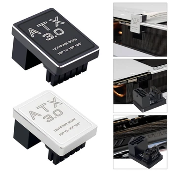 12 + 4 16-контактных разъема питания PH316 180 градусов из алюминиевого сплава мощностью 600 Вт для адаптера PCI-E5.0 для видеокарты