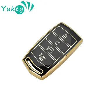 4 Дна Мягкий Чехол Для Ключей Автомобиля Tpu Fob Cover Shell Брелок Для Ключей для HYUNDAI Genesis G70 G80 EQ900 G90 Smart Remote Key Bag