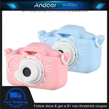 Andoer X8 Детская Цифровая Камера Мини 1080P Видеокамера 20MP С Двойным Объективом Милые Фоторамки На День Рождения Рождественский Подарок для Мальчиков Девочек
