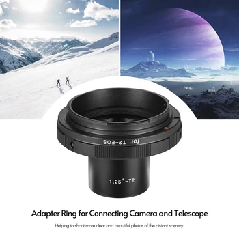Переходное Кольцо Andoer 1.25-T2-EOS для камеры Canon EOS с Окуляром 1.25 Дюйма T2 Телескоп для Съемки Пейзажей, Астрофотографии
