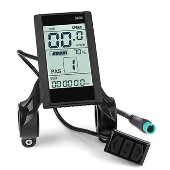 Протокол 2 Электрический велосипед Дисплей для велосипеда 24 В 36 В 48 В ЖК-дисплей S830 с водонепроницаемым подключением по USB (5 контактов)