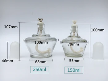 Полный набор спиртовой лампы из утолщенного стекла 150 мл 250 мл с фитильной лампой, колпачком, нагревательным штативом, подставкой для эксперимента.
