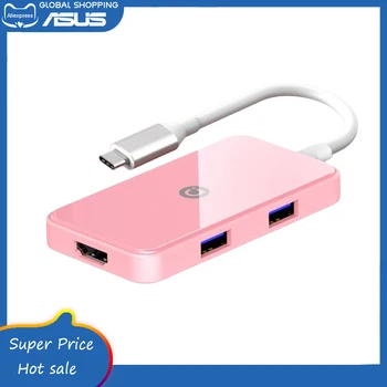Asus Adol USB-C Концентратор 5 В 1 Type-C К многопортовому адаптеру 4K HD-MI с 100 Вт PD 3 * USB 3.0 Для MacBook/HP / Samsung