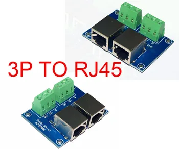 3-контактный разъем адаптера DMX512 к RJ45, пластина 3P преобразователя в RJ45, используется для контроллера DMX