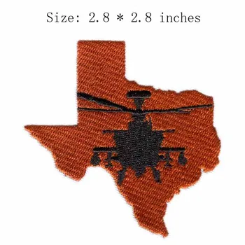 Нашивка с вышивкой американского штата шириной 2,8 дюйма для карты / самолета / полета