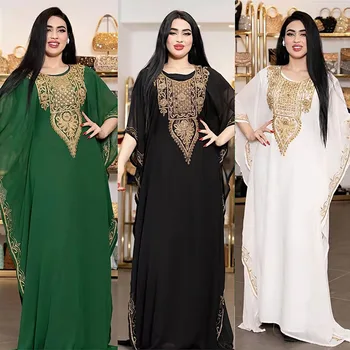 Летняя новинка Ближнего Востока, Дубай, мусульманская мода, кружевной халат Mu, роскошный халат, настоящая модель, платье Abaya