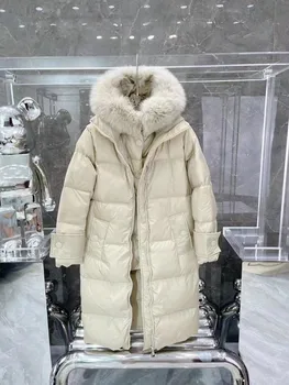 2023 Женская зимняя пуховая парка Модное пальто Утепленная теплая верхняя одежда Ветрозащитная водонепроницаемая одежда