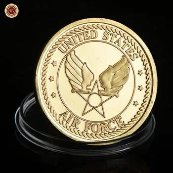 Монета вызова ВВС США, позолоченные военные Памятные монеты, Сувенирное ремесло, подарок для коллекции домашнего декора
