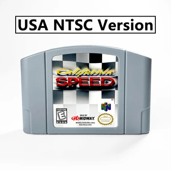 64-битный игровой картридж California Speed версии США NTSC или EUR PAL для консолей N64