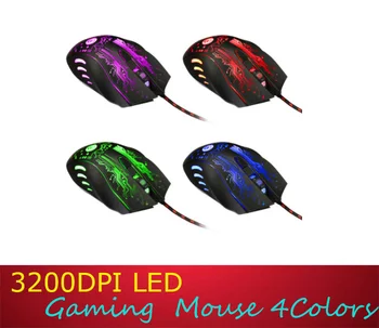 3200 Точек на дюйм LED PC Gamer Mouse 6D USB Проводные Компьютерные Игровые Мыши Универсальная Мышь Gamer Для ПК Мыши Клавиатуры Компьютерная Периферия