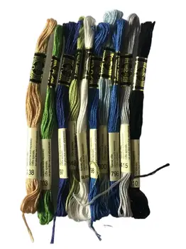 Radom Colors DMC Мулине для вышивания нитками-лучшие нитки для вышивания крестом в наличии на складе. 10шт radom color 4 метра