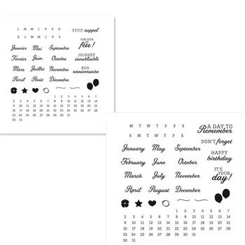 Календарь с прозрачными штампами без штампов, бумажная открытка для скрапбукинга, декоративный альбом с тиснением, прозрачные штампы для рукоделия 2022, Новые поступления