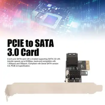 Карта расширения PCIE-SATA 3.0 с 2 портами PCI Express 1X 4X 8X 16X слотом SATA Адаптер жесткого диска Плата расширения контроллера
