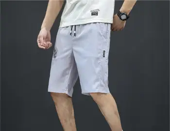 Джинсовые семиточечные брюки, летние мужские тонкие шорты tide бренда ins, спортивные повседневные шорты, мужские трендовые свободные брюки