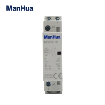 ManHua MCH8-16 2P 16A 220 В/230 В 50/60 Гц Din-рейка Бытовой Модульный контактор переменного тока